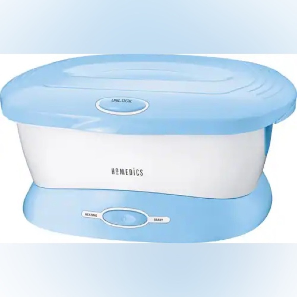 Homedics Sky Blue and White Wax Heater Filled with Wax